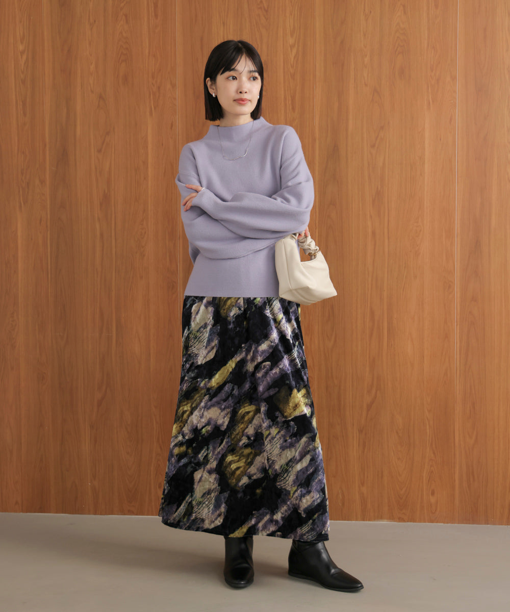 ベロアニュアンス柄スカート