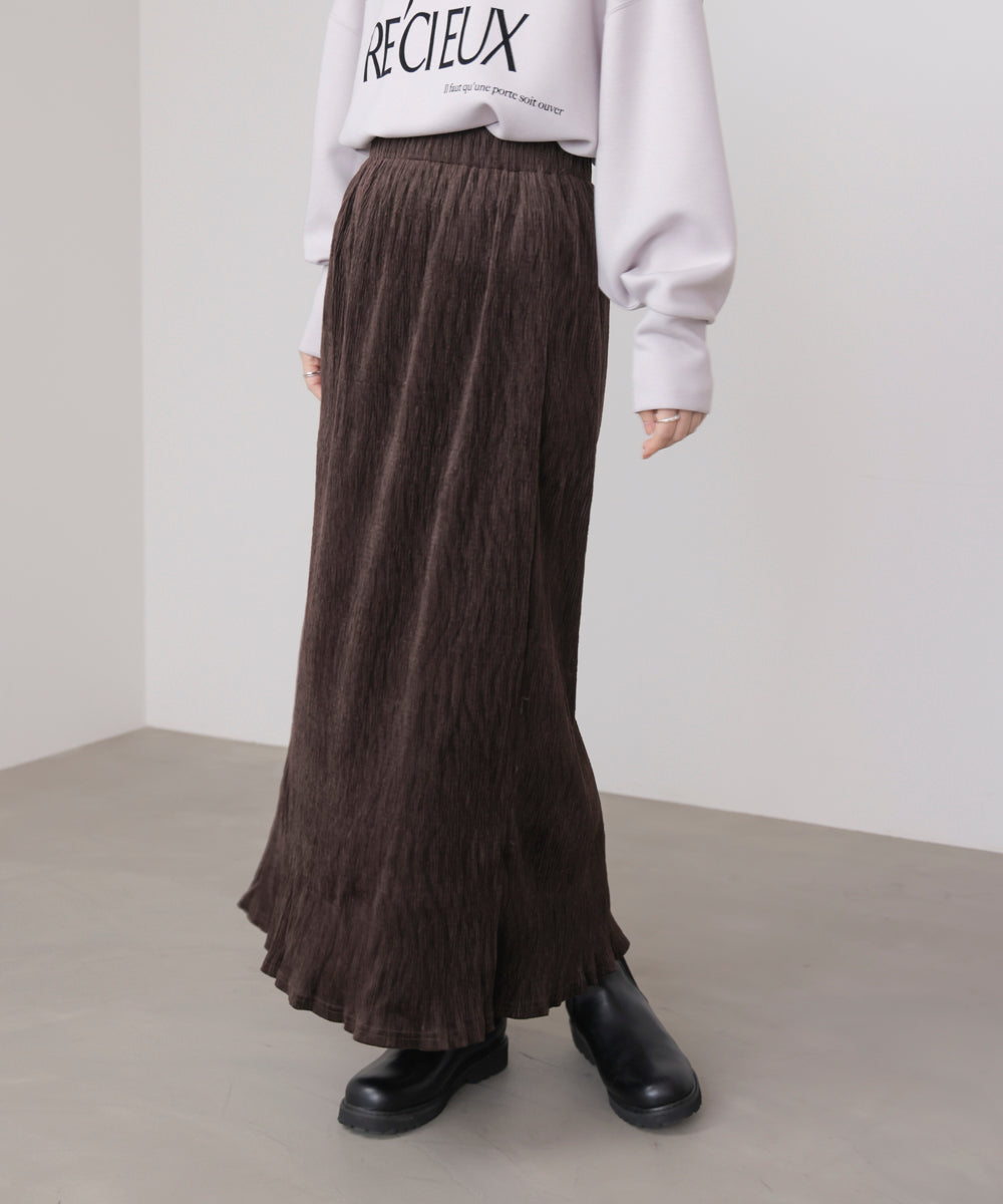 クラッシュベロアナロースカート