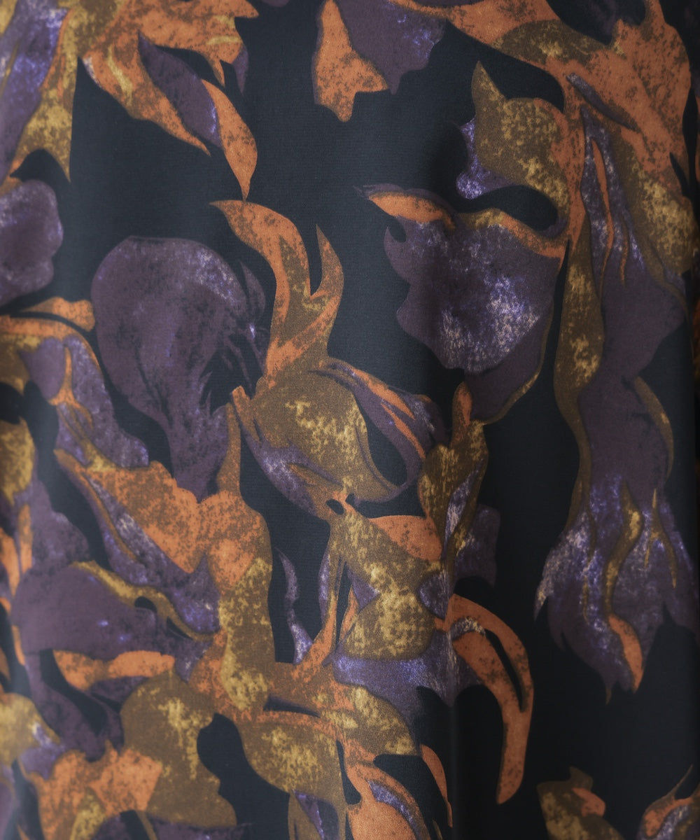 花柄ワイドブラウス