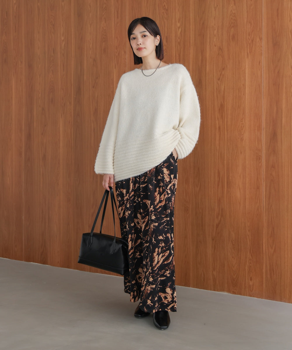 モノトーン柄パンツ