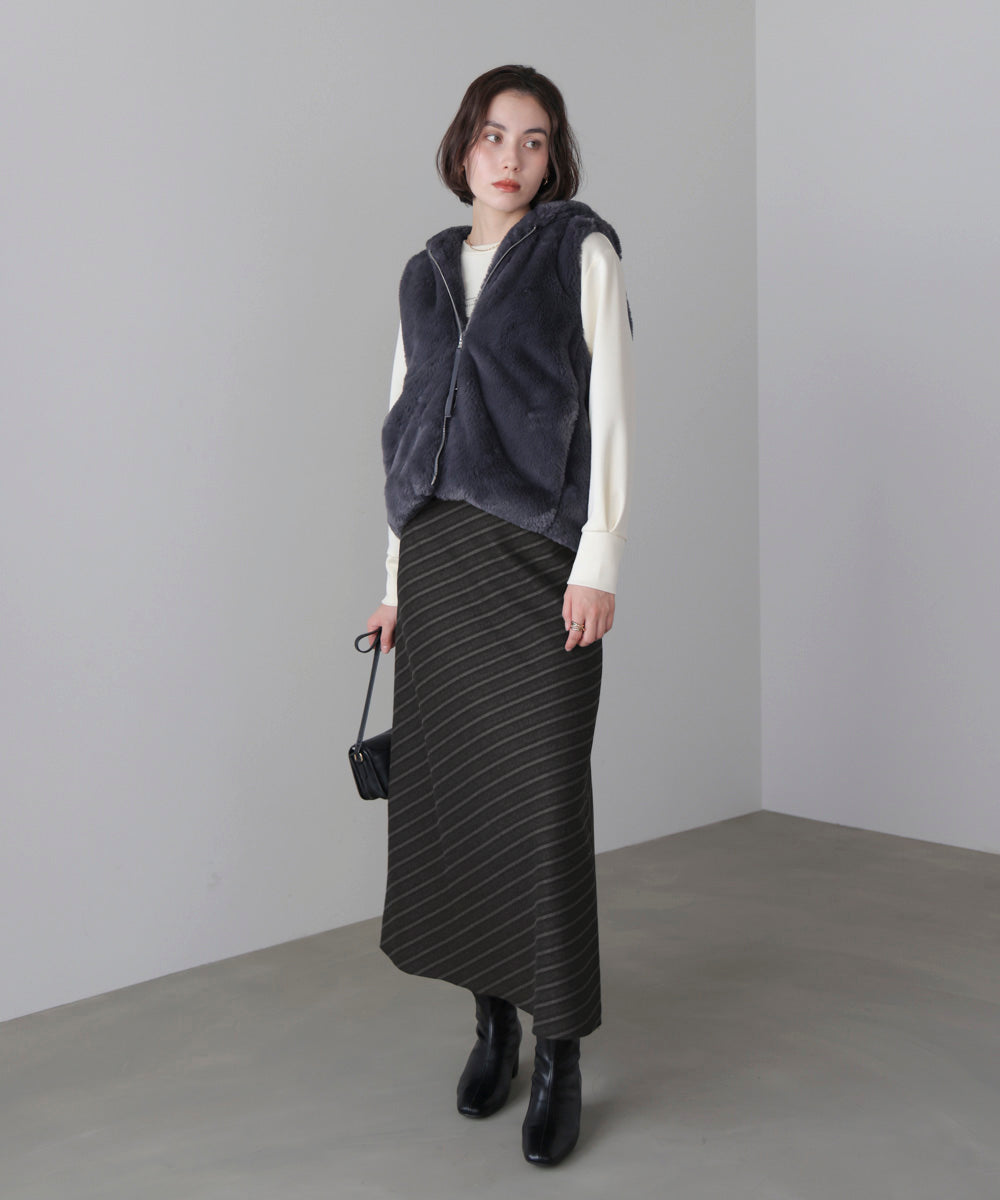 バイアスストライプタイト