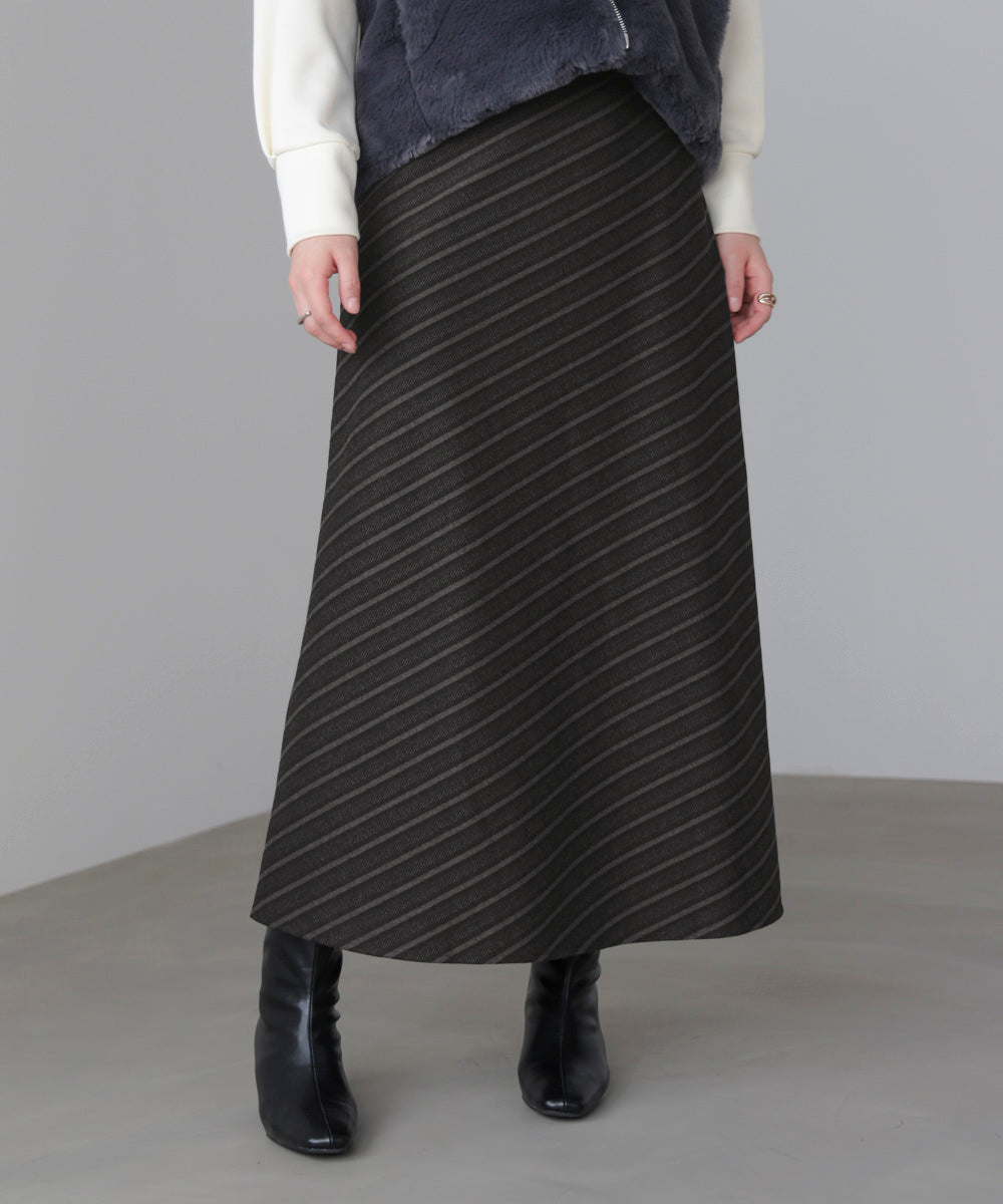 バイアスストライプタイト