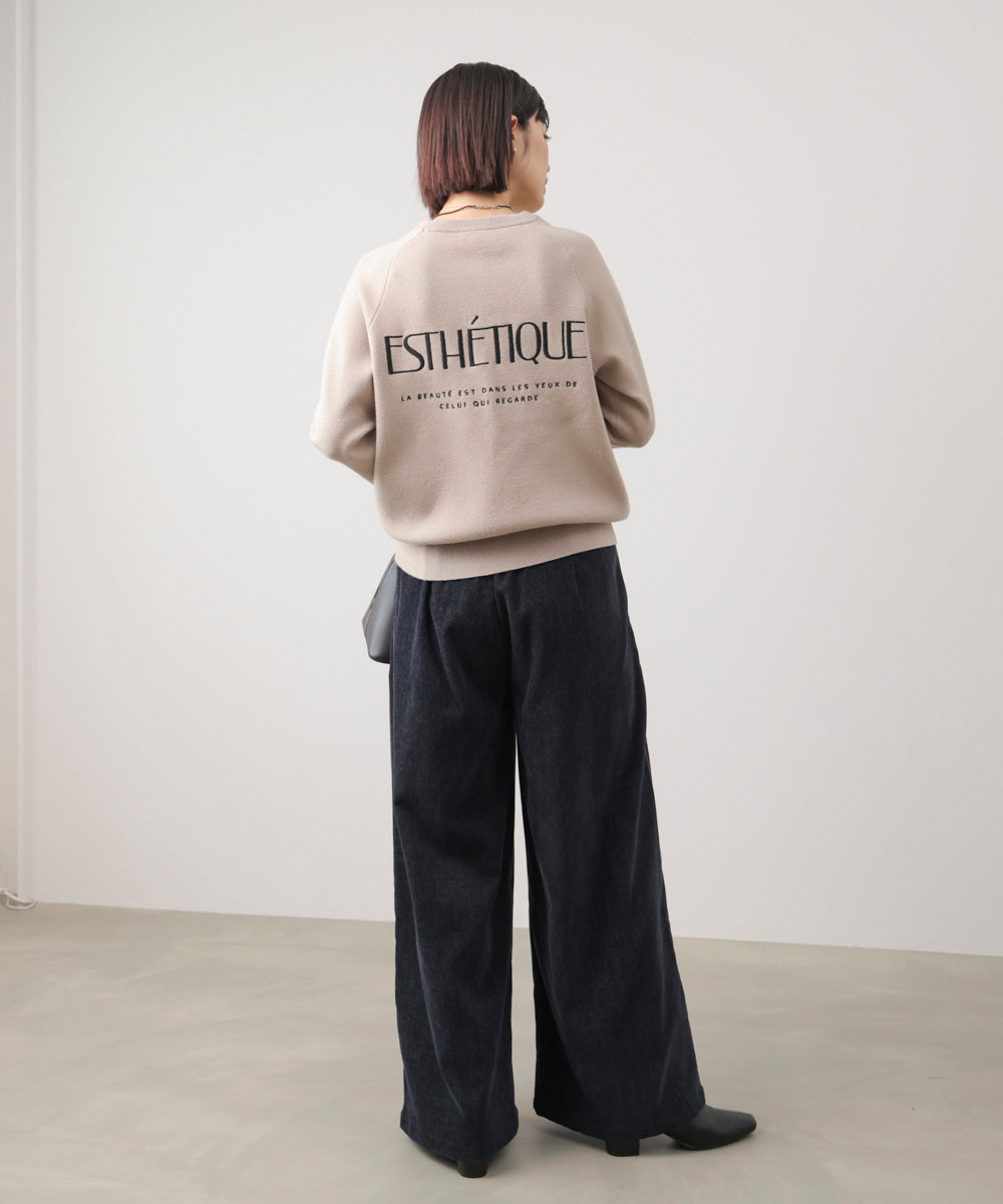 ストレッチベロアライクタックパンツ