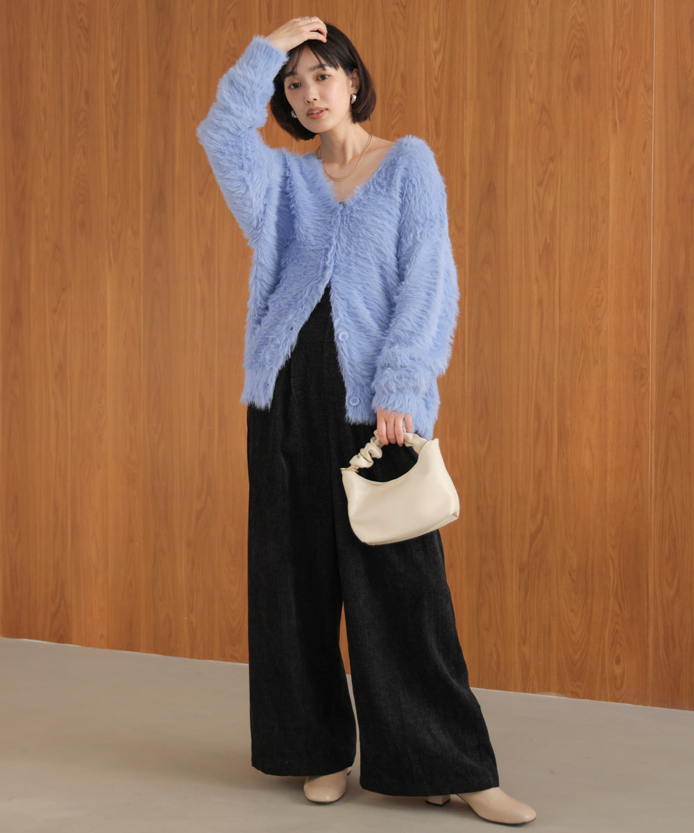 ストレッチベロアライクタックパンツ