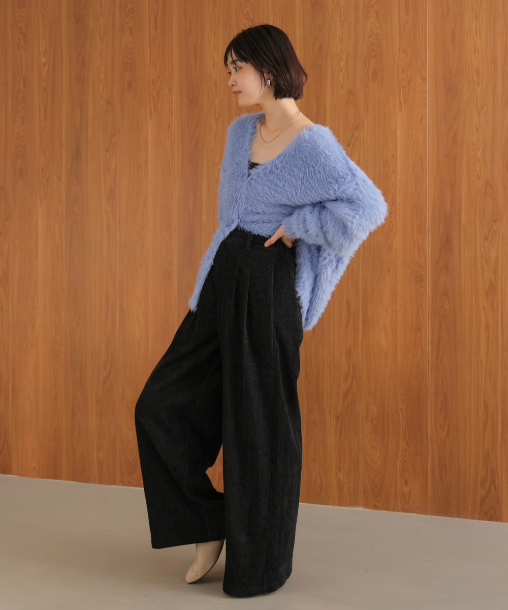 ストレッチベロアライクタックパンツ