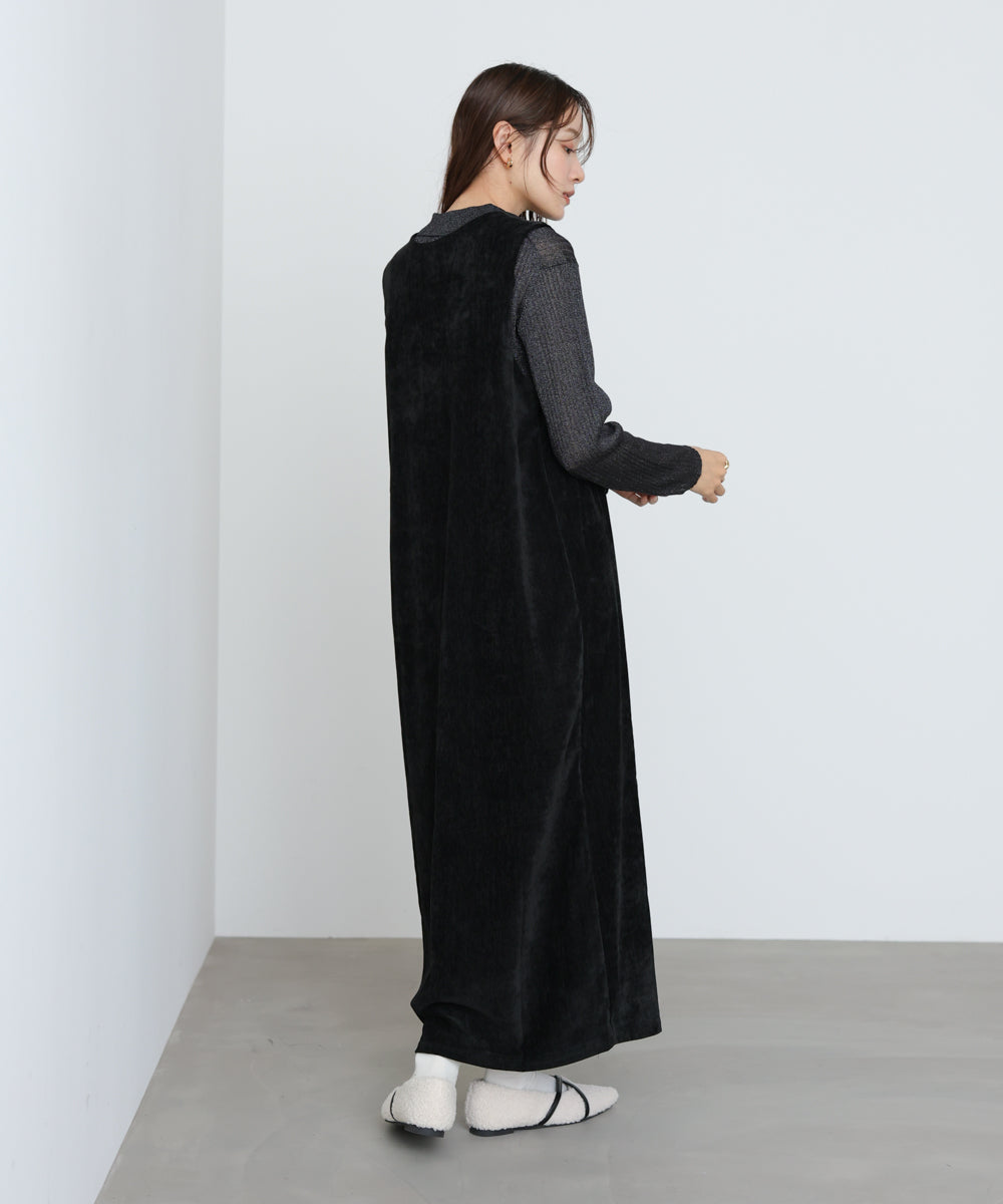 ベロアロングワンピース