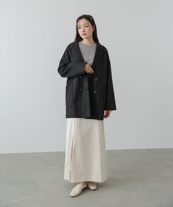 ウールライクテーラードダブルジャケット