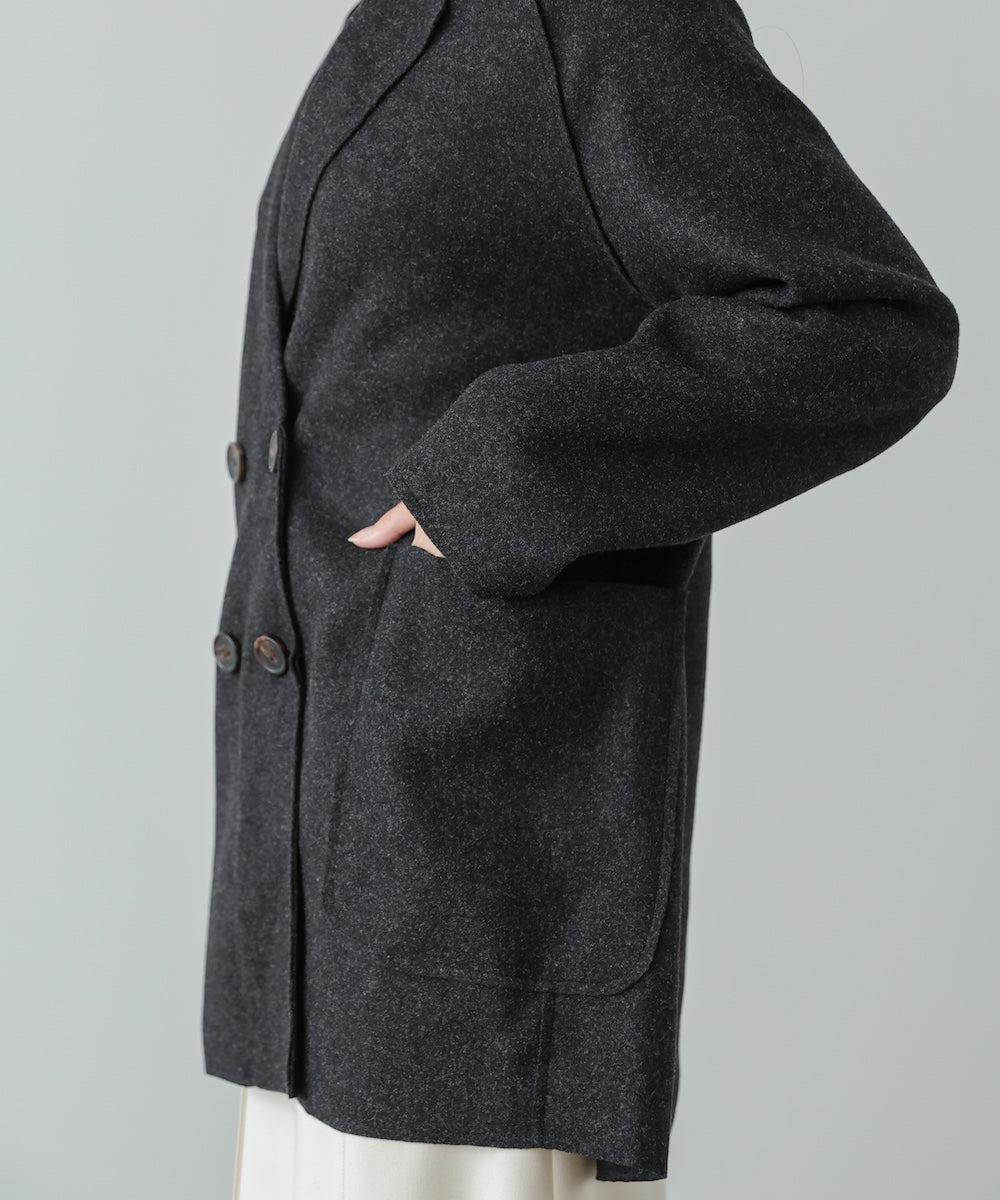 ウールライクテーラードダブルジャケット
