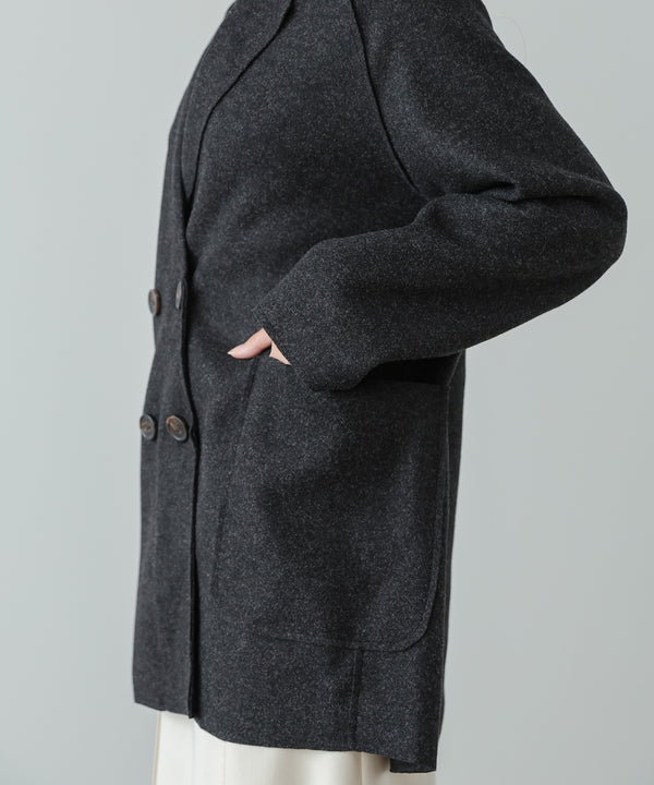 ウールライクテーラードダブルジャケット