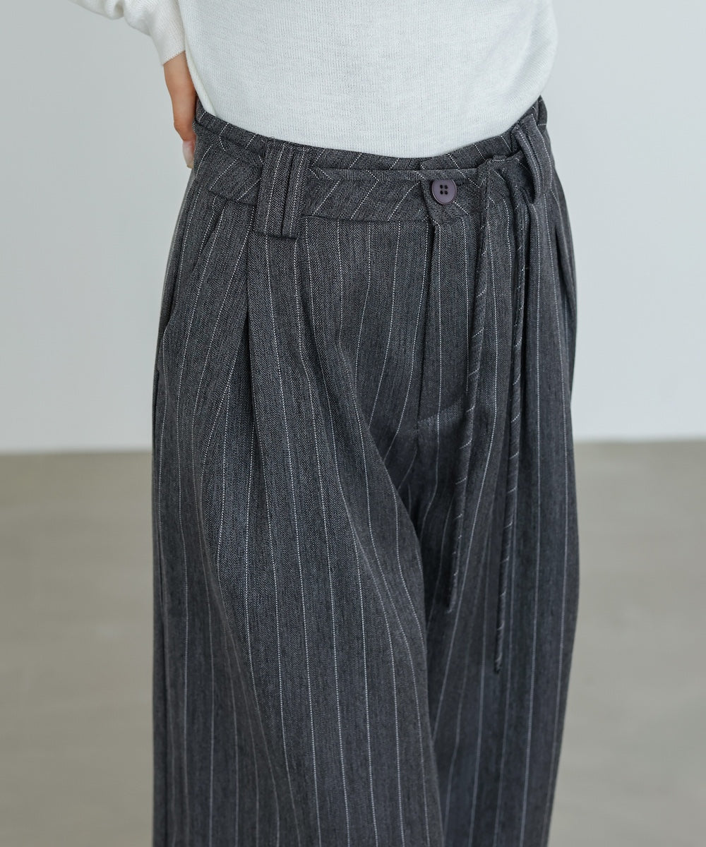 ストライプヘリンボーンパンツ