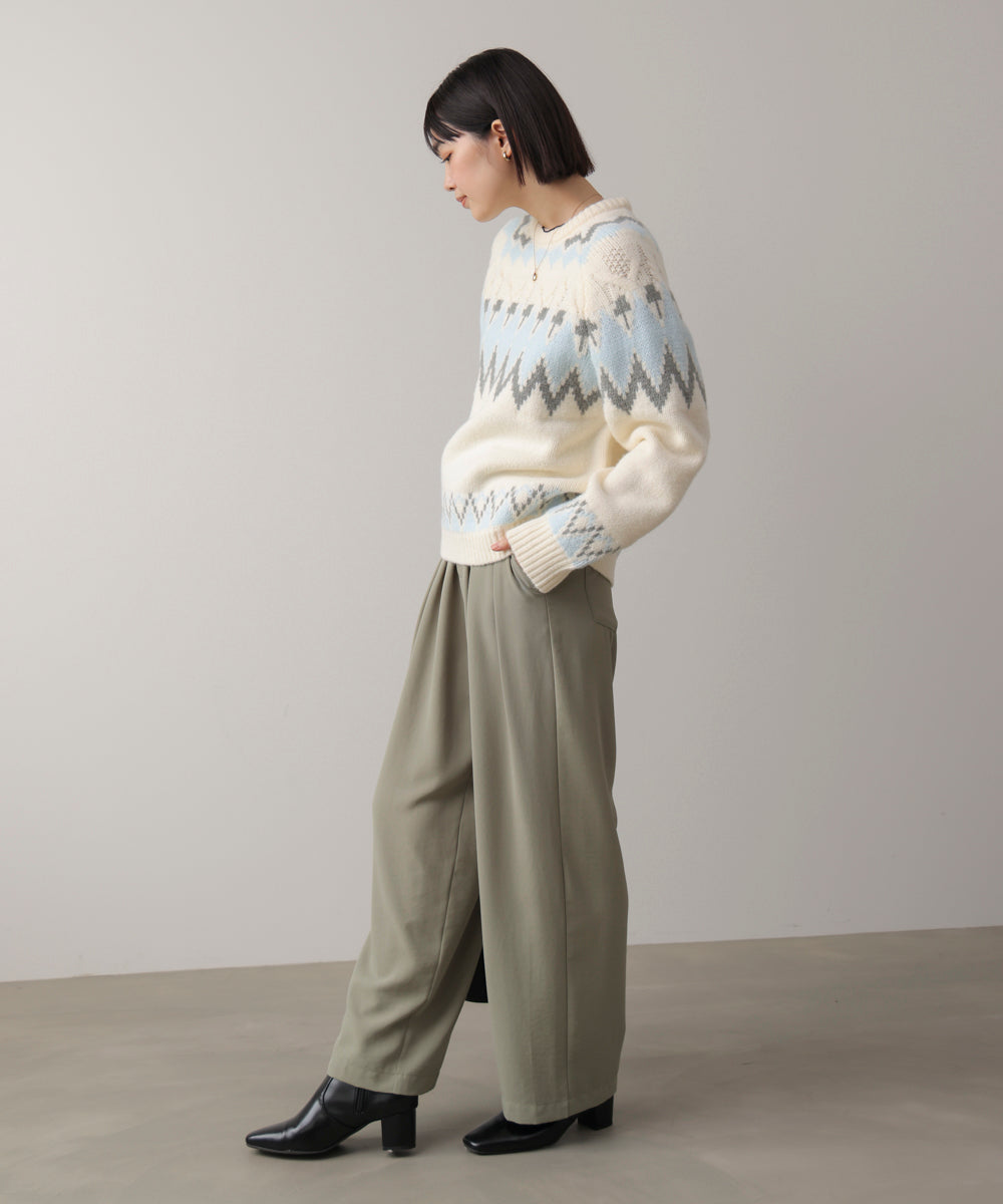 ノルディック柄ニット