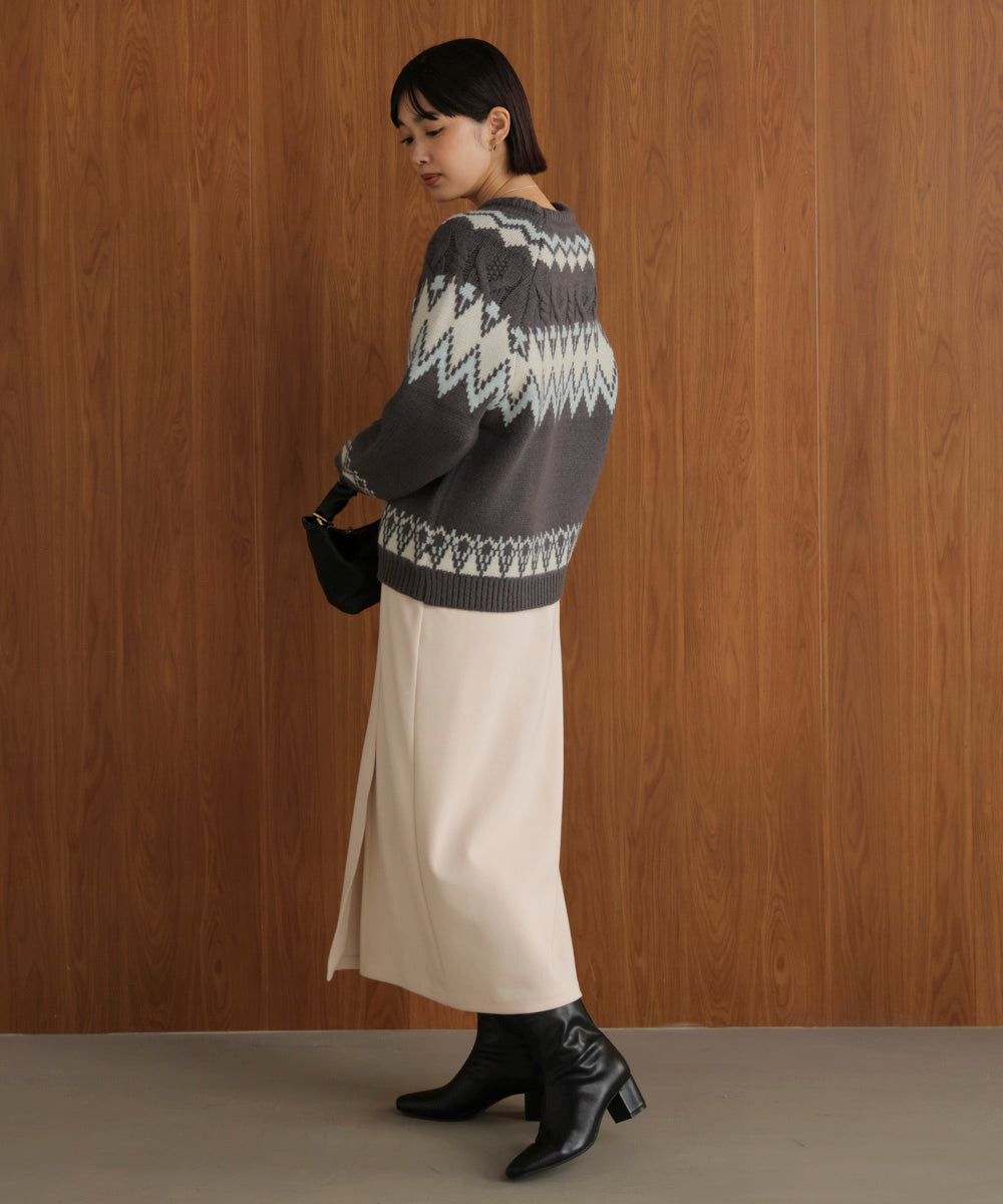 ノルディック柄ニット