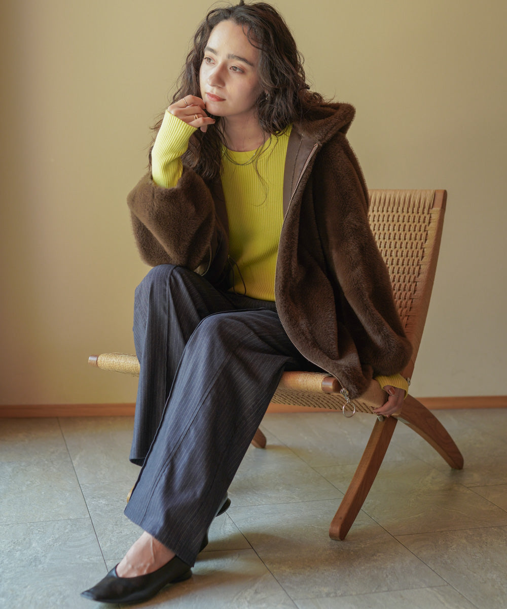 フェイクファーコート