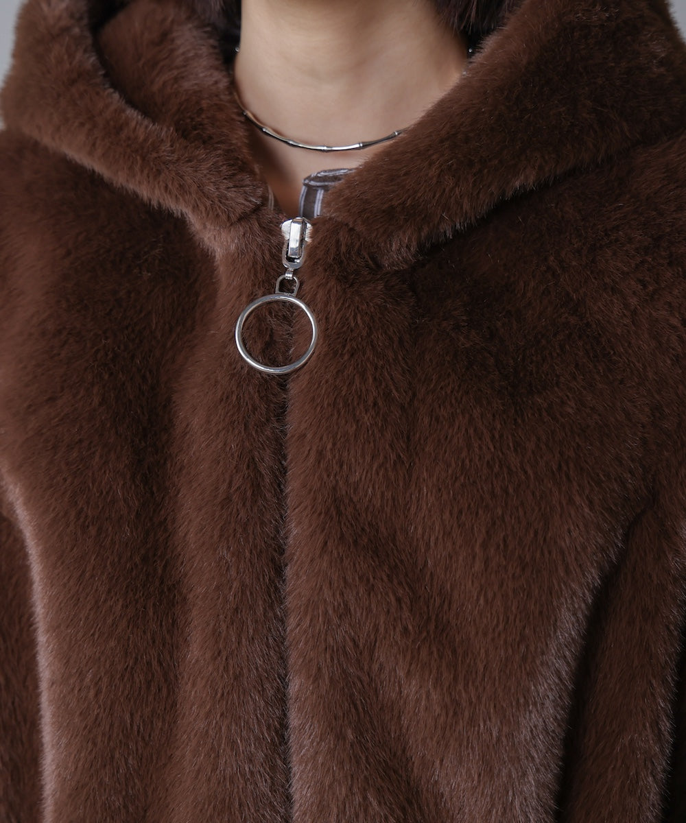 フェイクファーコート