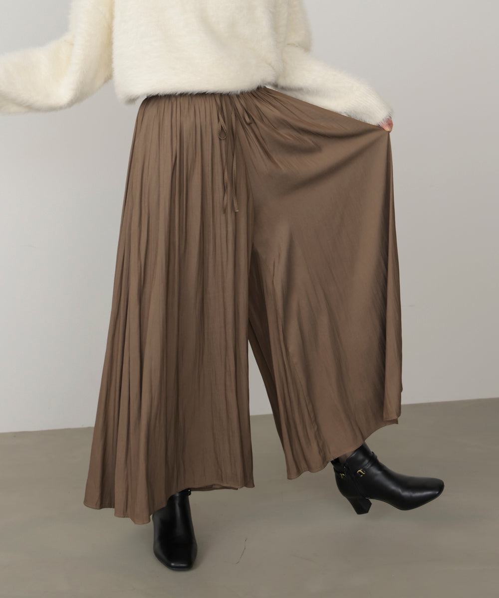 ギャザーウエストワイドパンツ