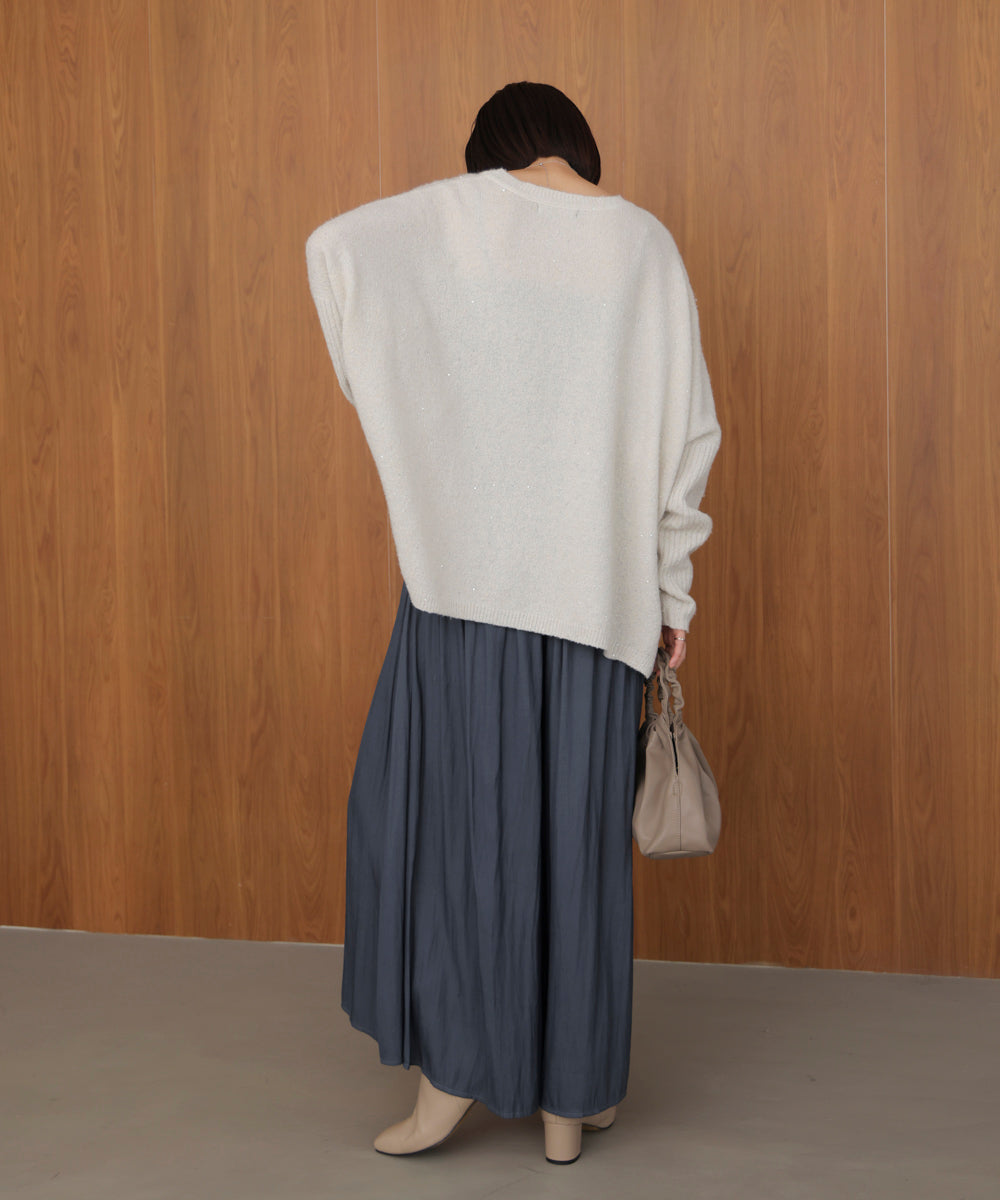 ギャザーウエストワイドパンツ