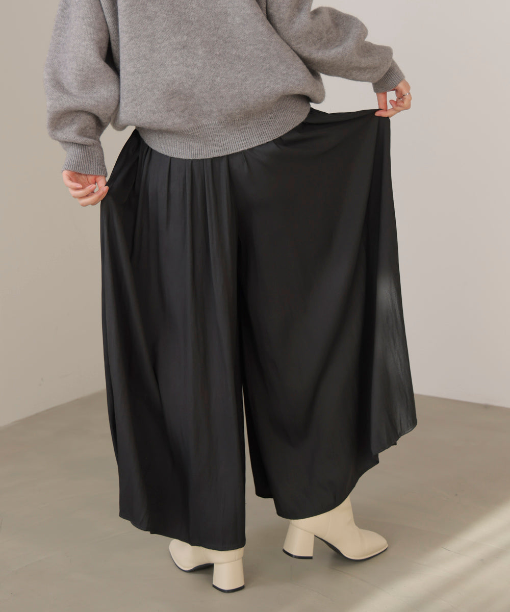 ギャザーウエストワイドパンツ