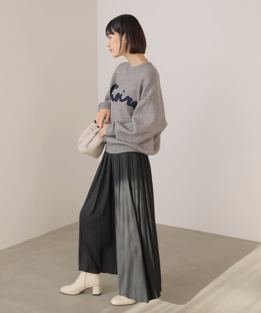 ギャザーウエストワイドパンツ