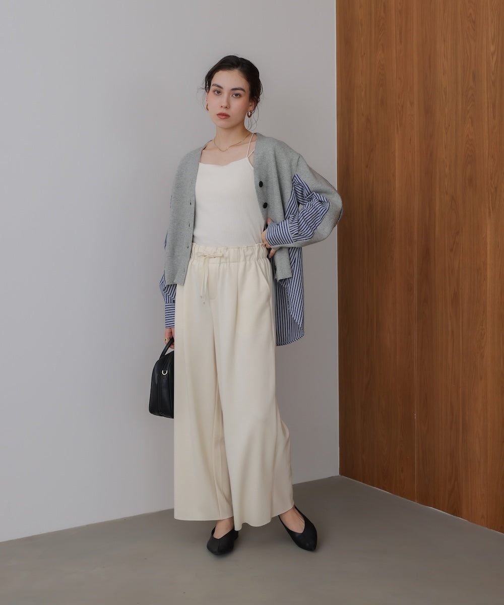 バックストライプニットカーディガン
