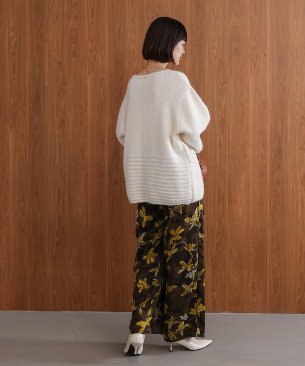 クラシックフラワーワイドパンツ