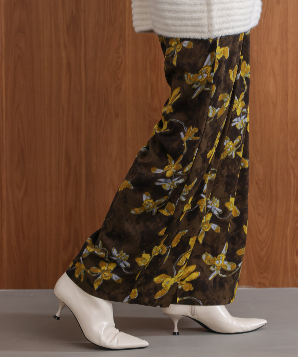 クラシックフラワーワイドパンツ