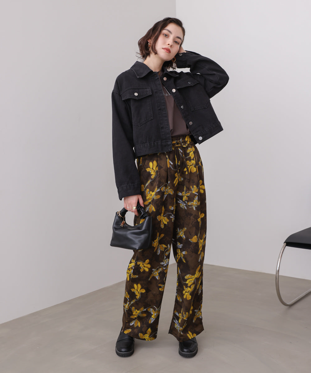 クラシックフラワーワイドパンツ