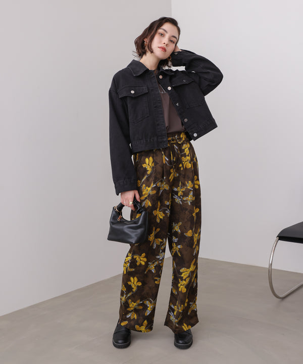 クラシックフラワーワイドパンツ