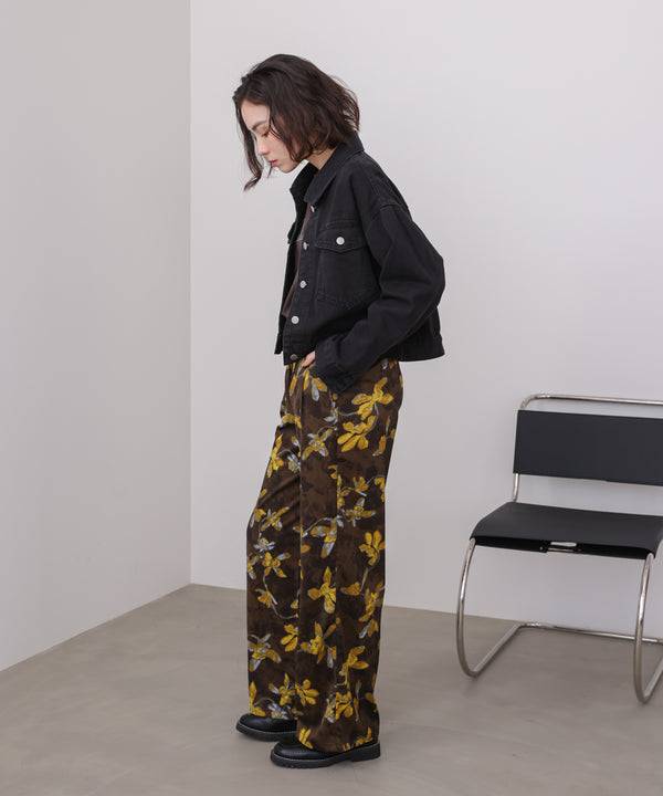 クラシックフラワーワイドパンツ