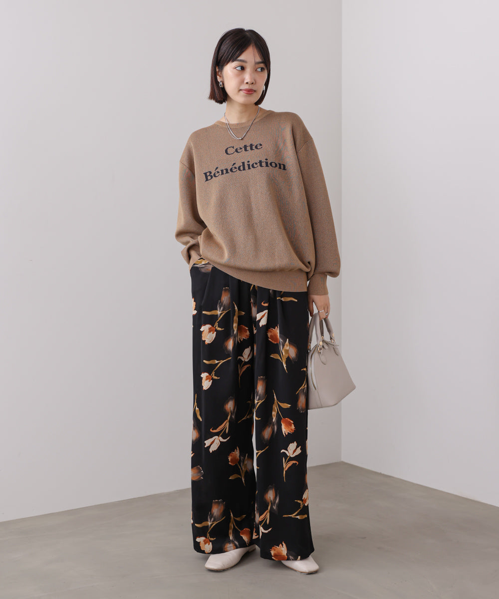 クラシックフラワーワイドパンツ