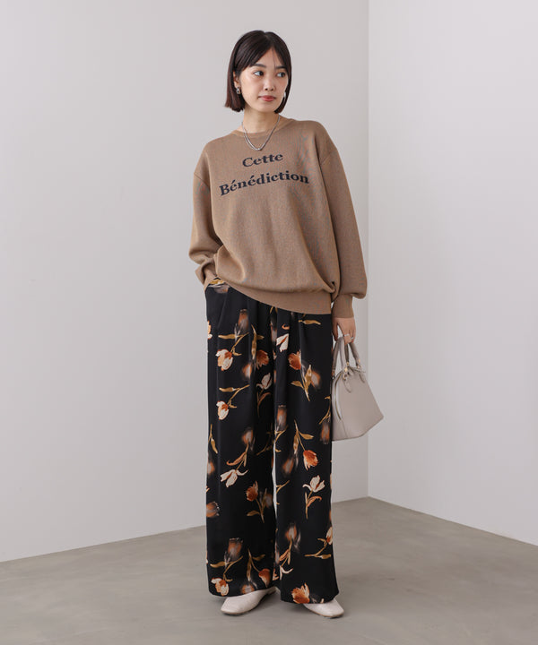 クラシックフラワーワイドパンツ