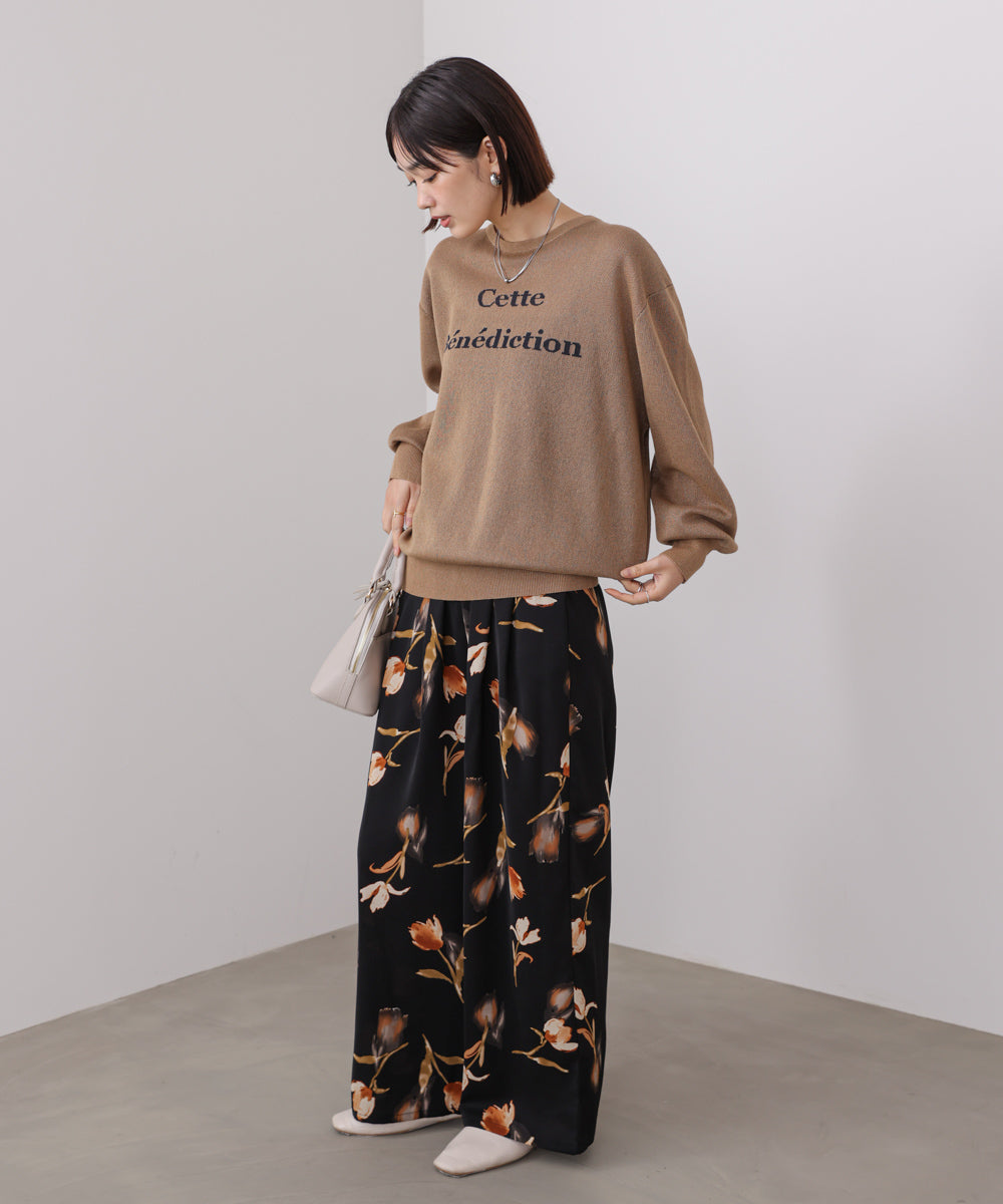 クラシックフラワーワイドパンツ