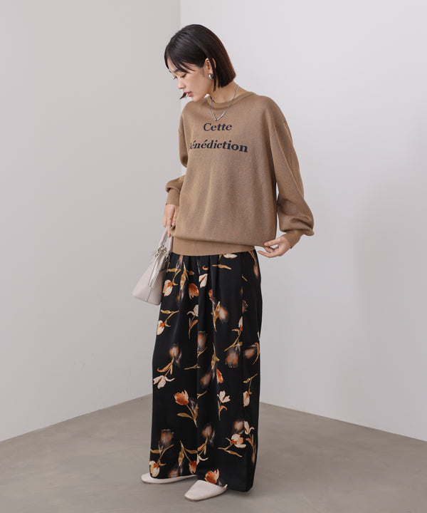 クラシックフラワーワイドパンツ