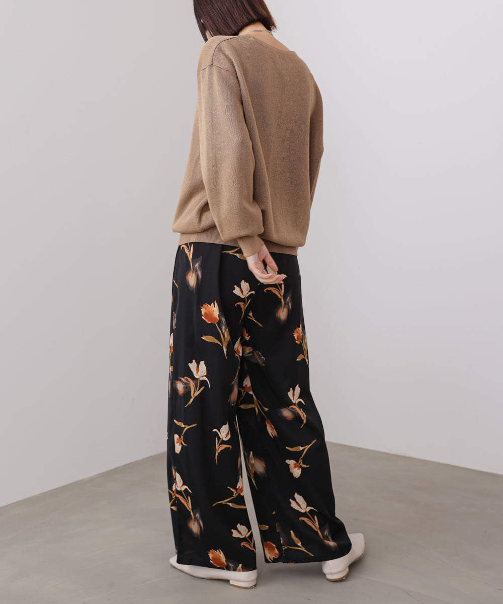 クラシックフラワーワイドパンツ