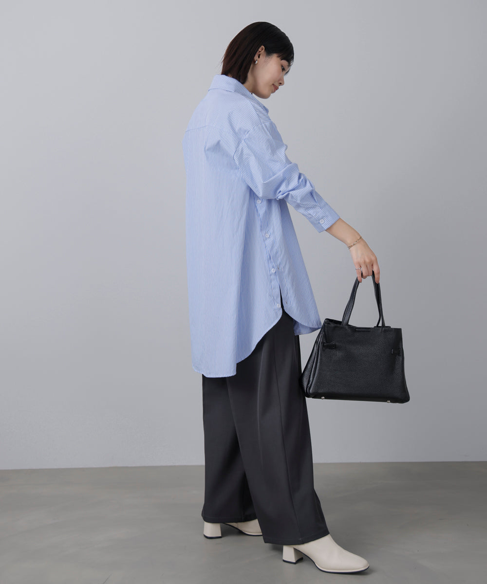 ストライプシャツチュニック