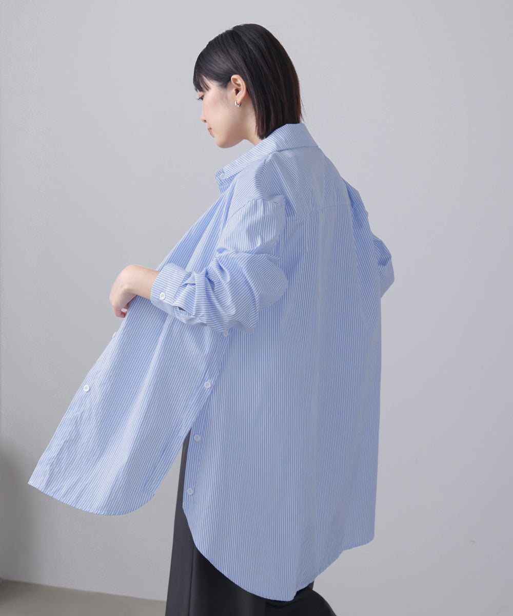 ストライプシャツチュニック