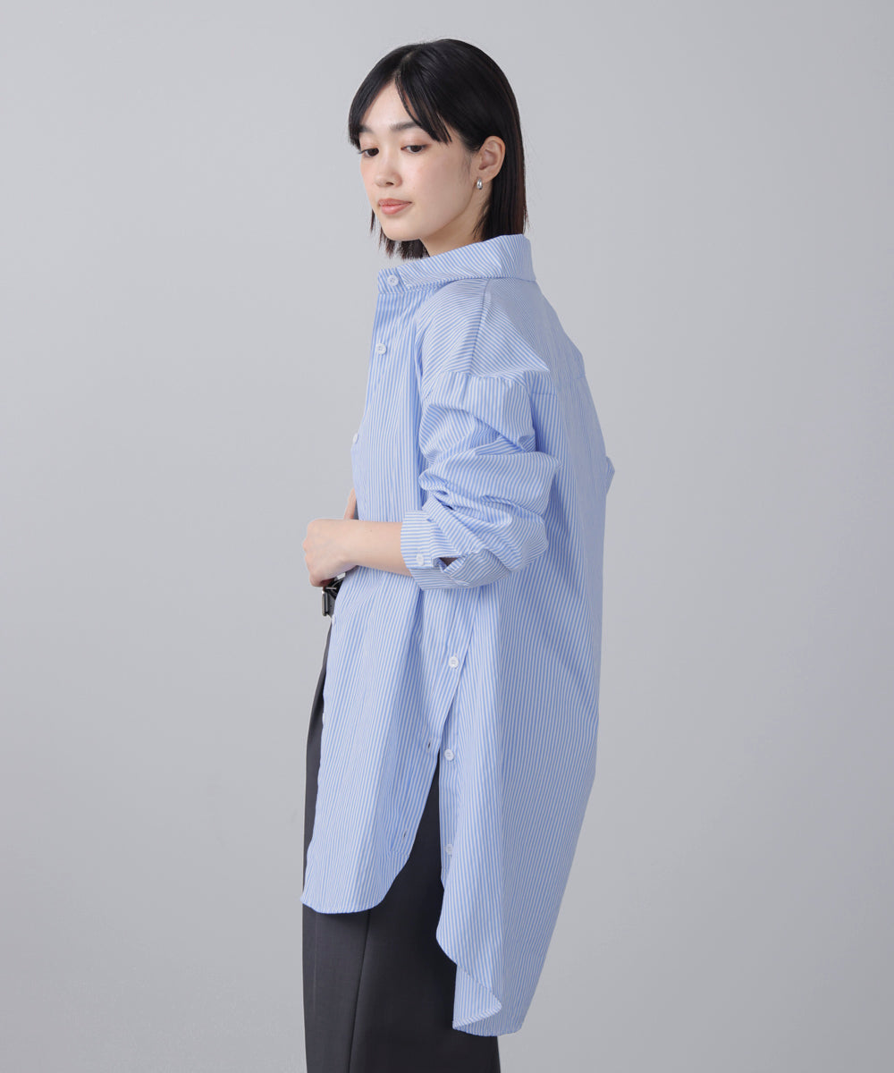 ストライプシャツチュニック