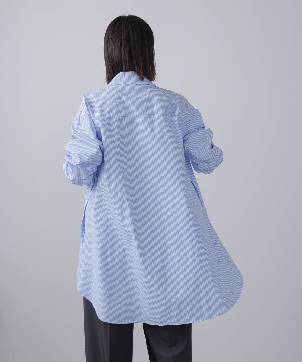 ストライプシャツチュニック