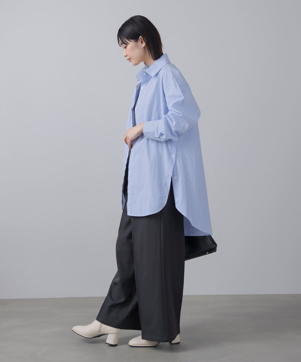 ストライプシャツチュニック