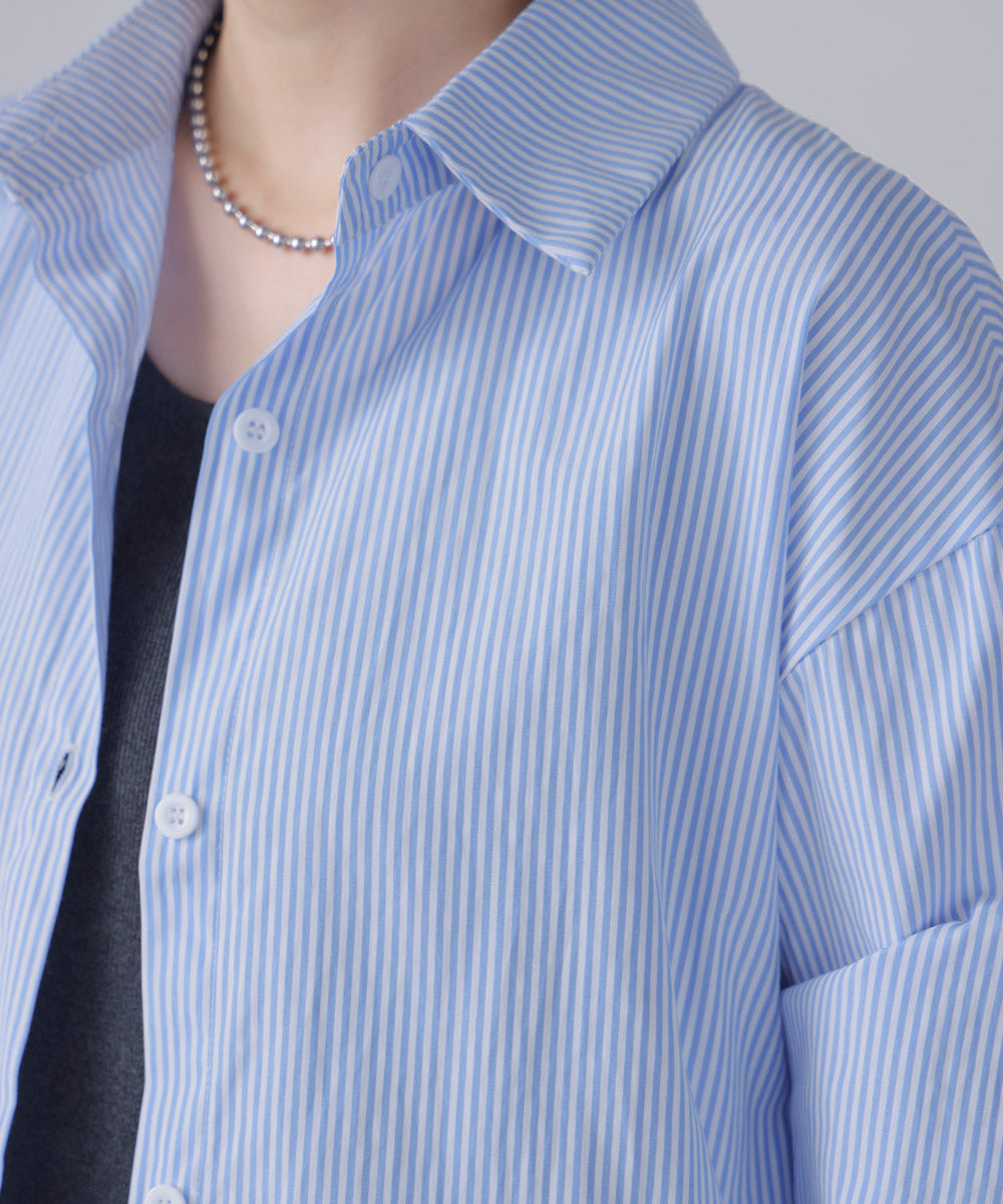 ストライプシャツチュニック