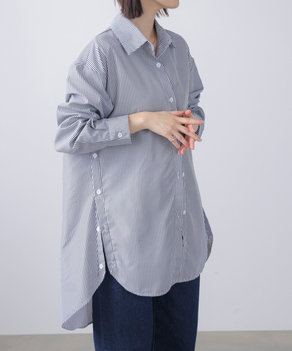 ストライプシャツチュニック