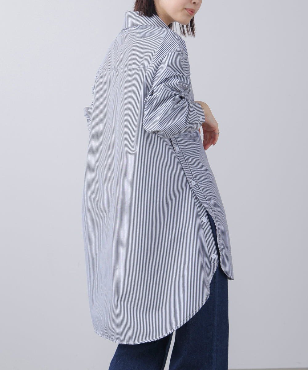 ストライプシャツチュニック