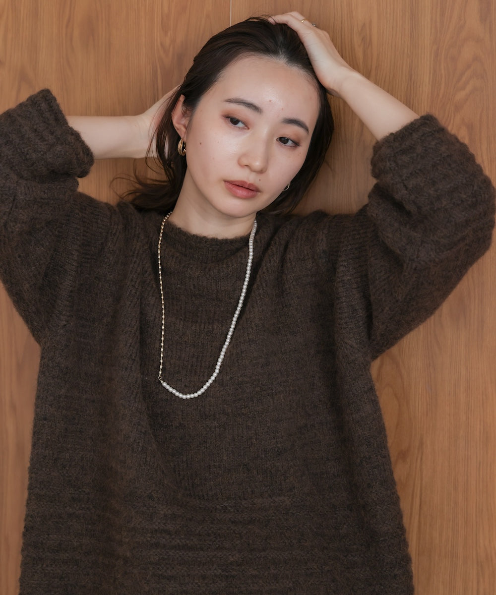 パール*メタルロングネックレス