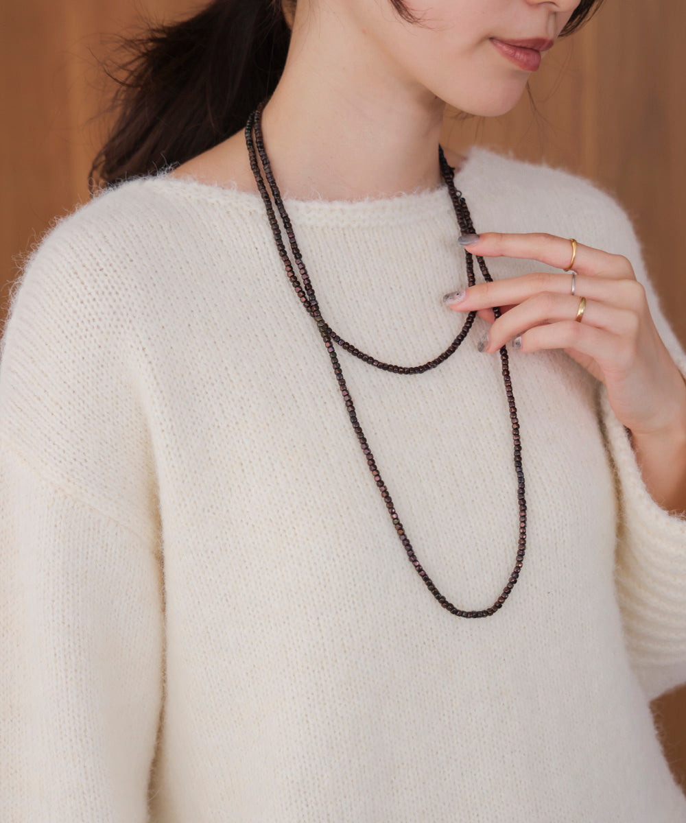 ビーズフリーネックレス