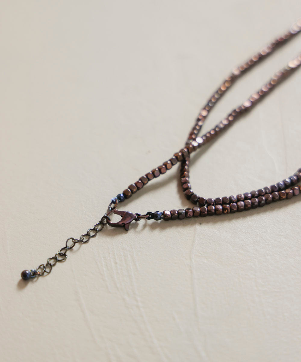 ビーズフリーネックレス