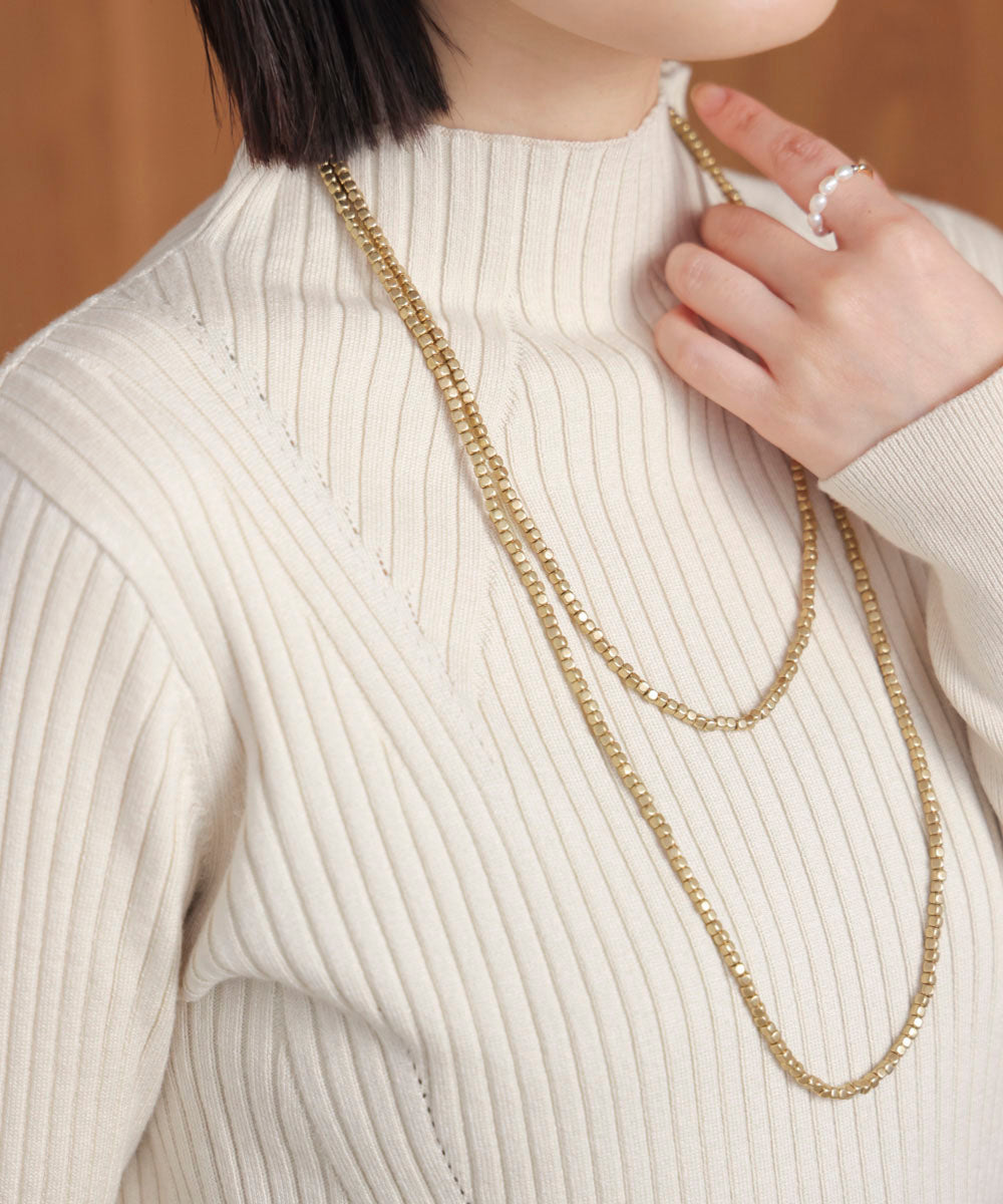 ビーズフリーネックレス