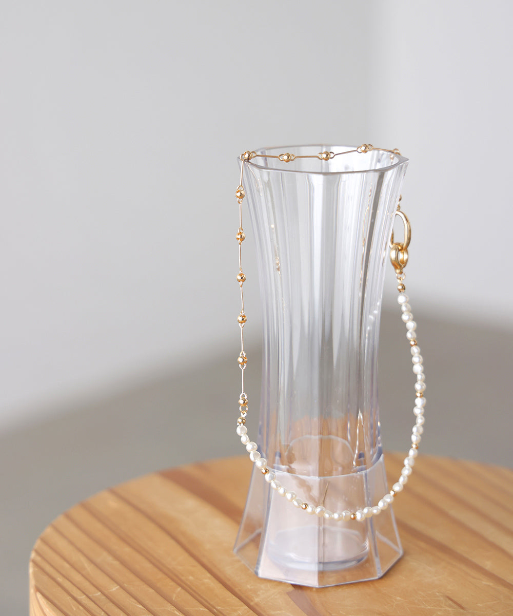 ハーフパールショートネックレス