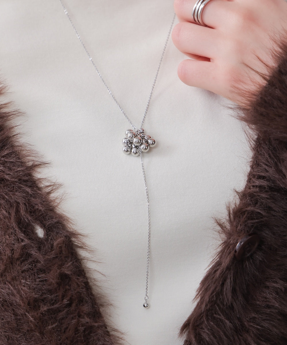 ワントップバブルビーズネックレス