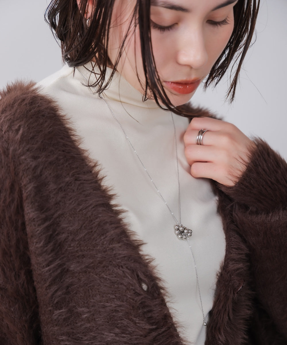 ワントップバブルビーズネックレス