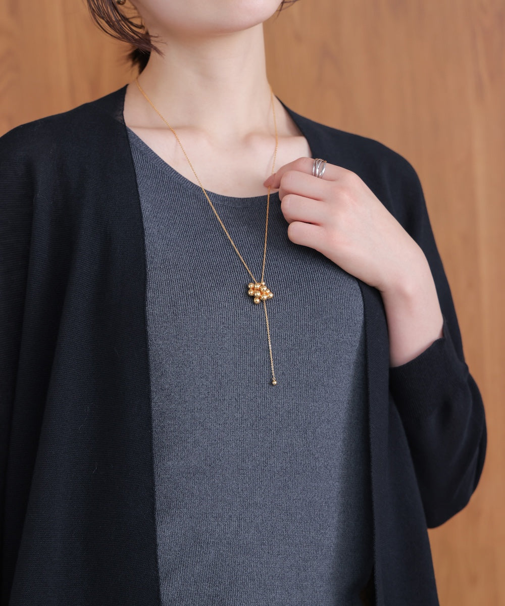 ワントップバブルビーズネックレス