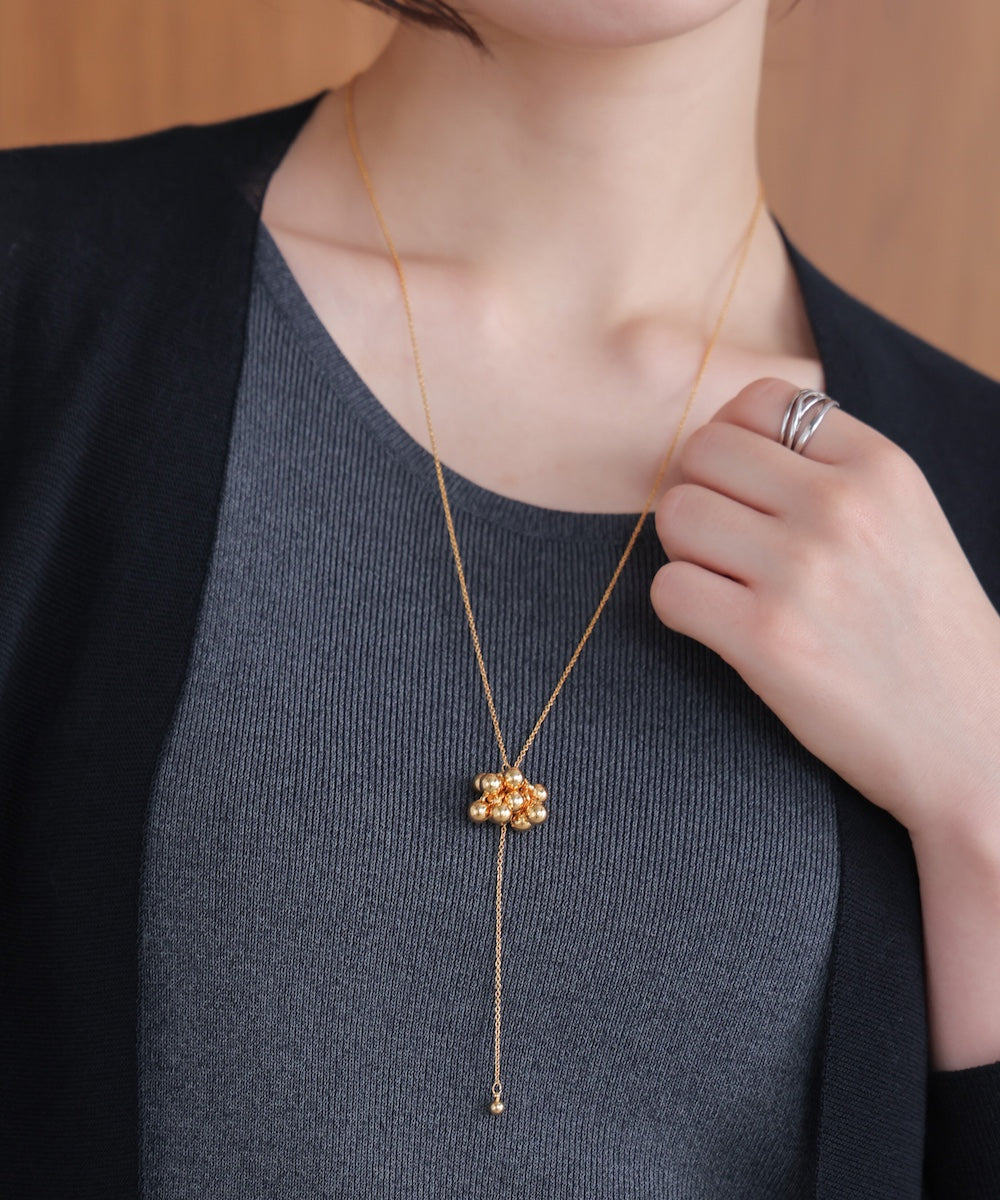 ワントップバブルビーズネックレス